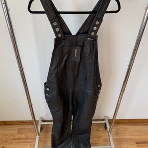 ZADIG & VOLTAIRE LEATHER OVERALLS-SIZE 38/M